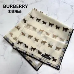 未使用品　BURBERRY バーバリー　大判ハンカチ　犬柄　ノバチェックのサムネイル