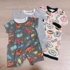 アカチャンホンポ バースデイ 西松屋 半袖ロンパース70cm 4点セット