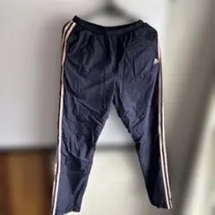 adidas ネイビー ジャージパンツ サイドストライプ