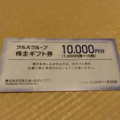 ツルハ　株主優待券　10000円分 ツルハグループ 株主優待券 1万円分 - メルカリ
