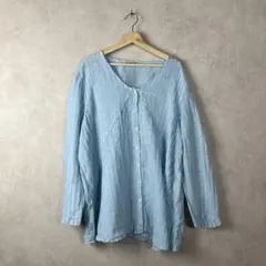 ヴィンテージ FLAX リネン100% リトアニア製シャツ - メルカリ