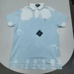 美品　Polo by Ralph Lauren 水色 雲模様 ポロシャツ