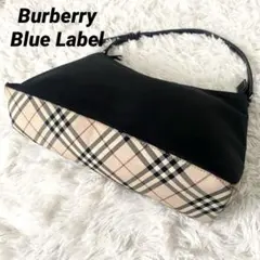 バーバリー ワンショルダーバッグ ナイロン ノバチェック ブラック 自立可能