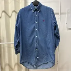 90s~00s Y2K ラルフローレン BDシャツ デニムシャツ クロップド M 