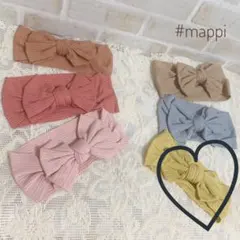 新品 黄色 ベビー キッズ用 リボンヘアバンド 薄手 通年 可愛い