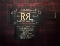 RRL 90's ノーカラーシャツ インディゴリネン 初期 3つ星 M - メルカリ