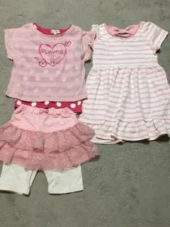 エニファム　120cm  ワンピース、スパッツ、タンクトップ、Tシャツ4点セット