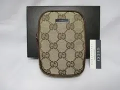 未使用品 グッチ シガレットケース GGキャンバス コスメポーチ 箱付き