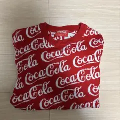Coca-Cola ロゴプリント ニットセーター L 赤