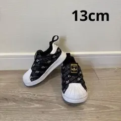 【専用】ベビー　adidas スリッポン ブラック/ホワイト　13cm