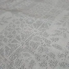 【値下げ】28.【未使用】結城紬 品質保証書付き 明るいグレー