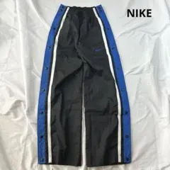 NIKE 00s スナップボタン ナイロンパンツ ブラック XXS スウッシュ