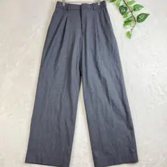 UNIQLO ユニクロ タックワイドパンツ グレー ストレッチ 通勤 Mサイズ