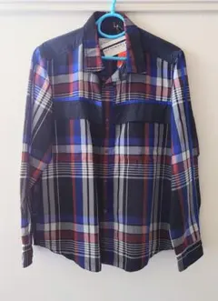 新品タグ付 シンプルライフ チェックシャツ M 春秋 きれいめ　上品　メンズ