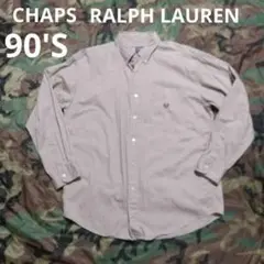 90'S CHAPS RALPH LAUREN ヘリンボーン ボタンダウンシャツのサムネイル