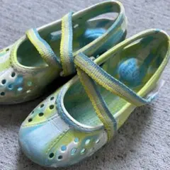 ホーキンススポーツサンダル　14センチ　蛍光イエロー　きみどりグリーン