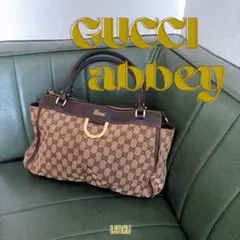 Archive OLDGUCCI ABBEY GG CANVAS BAG Y2K