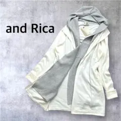 タグ付き＊レイヤード風ラップカーディガン フード付き ニット切り替え ロング