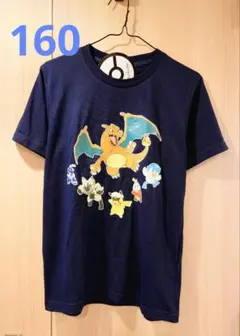 ポケモン　Tシャツ　半袖　160サイズ　ネイビー　新品未使用のサムネイル
