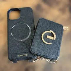 CUSTYPE ブラック iPhone14用ケース&ウォレット