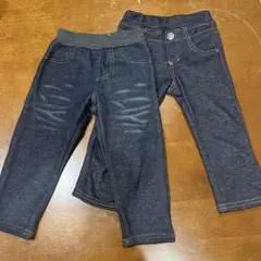 裏起毛デニム風パンツ