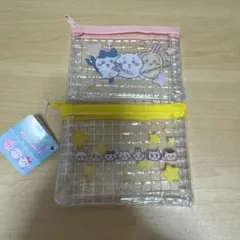 ちいかわ　ミニメッシュポーチ　クリア　2点セット ハチワレ うさぎ ちいかわ