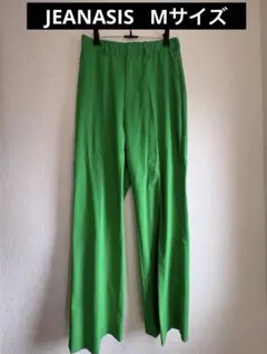 美品　JEANASIS スラックス　パンツ グリーン M フレアパンツのサムネイル