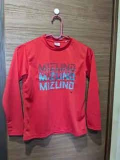 新品!!お得♪Mizuno長袖カットソー レッド男女兼用スポーツ子供服140cm
