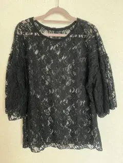 H&M ブラックブラウス トップス カットソー