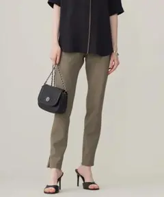 【洗える】 テックストレッチ レギンスパンツのサムネイル