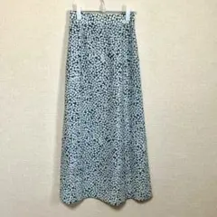 FREAK'S STORE フレアスカート ロングスカート グリーン 総柄 花柄