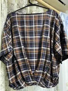 BEAUTY&YOUTH チェック柄ブラウス 麻混 ゆったり 秋コーデ