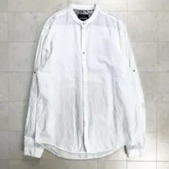 ZARA MAN コットンリネン バンドカラーシャツ HS-148のサムネイル