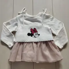 使用済★petit main ミニーマウス ビスチェ付きトップス100 ベスト
