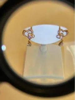 ☆美品☆4°C K10透明石&色石付ピアス