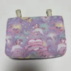 ユニコーン柄 移動ポケット パープル