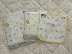 MIKIHOUSE 短肌着 コンビ肌着 スタイ 3点セット