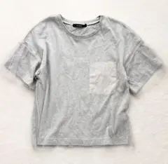 ダブルクローゼット チュール切替 半袖Tシャツ グレー ポケット付き Fのサムネイル