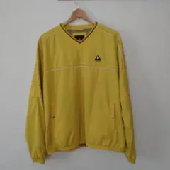 イエロー Vネック ル・コック ゴルフウエア