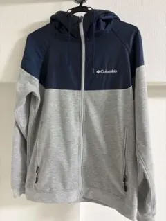 Columbia フード付きマウンテンパーカー グレー/ネイビー