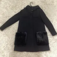 JILLSTUART黒いフード付きロングコート