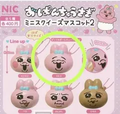 おぱんちゅうさぎ　ミニスクイーズ　マスコット　2 ガチャガチャ　新品　ふにゃ