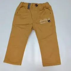 80★ミキハウスダブルB★ロゴ＆くろくま刺繍！コットンパンツ★