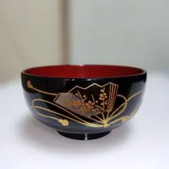 お椀　５客　漆器　天然木加工品　漆塗り