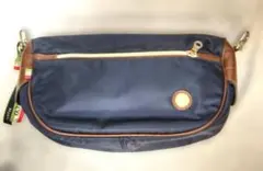 【美品】オロビアンコ 2way 舟形ショルダー バッグ　ネイビー
