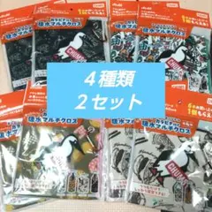 チャムス　吸水マルチクロス４種類２セット　カラビナ付き　Asahi　CHUMS.