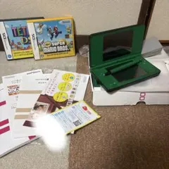 1000円〜！ニンテンドーDS i LL本体（グリーン） 箱説明書・ソフト2本
