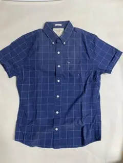 アバクロンビー　半袖シャツ ポケット付　左胸ポケットにグレームース刺繍M①