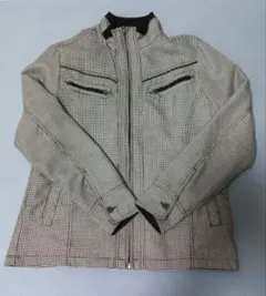 steelo 千鳥柄 ジップアップジャケット　L寸