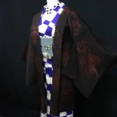 <Umeko>U104 丈89cm 獅子アンティーク 長羽織 ☆☆☆漆使い